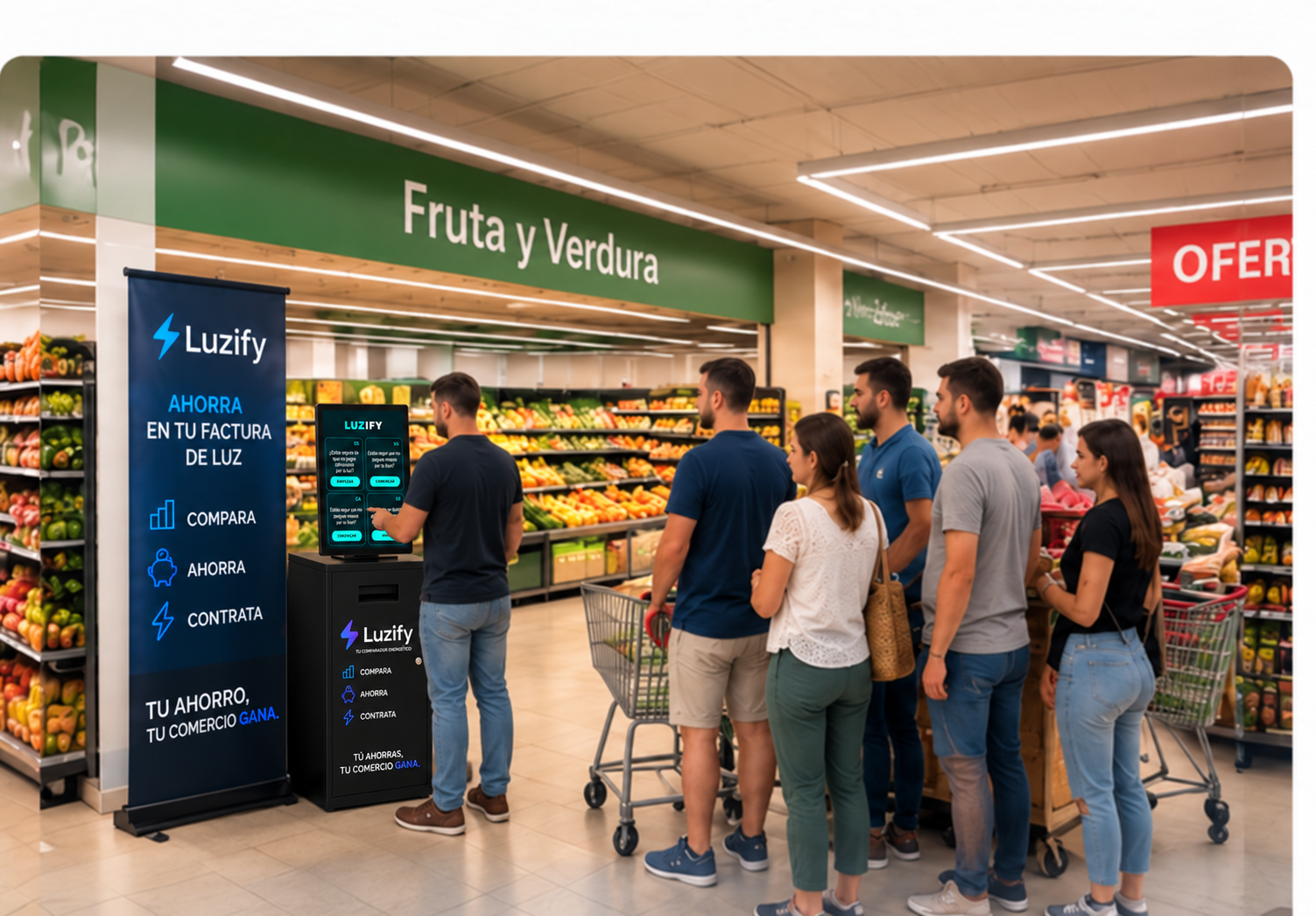 ATM Luzify en supermercado